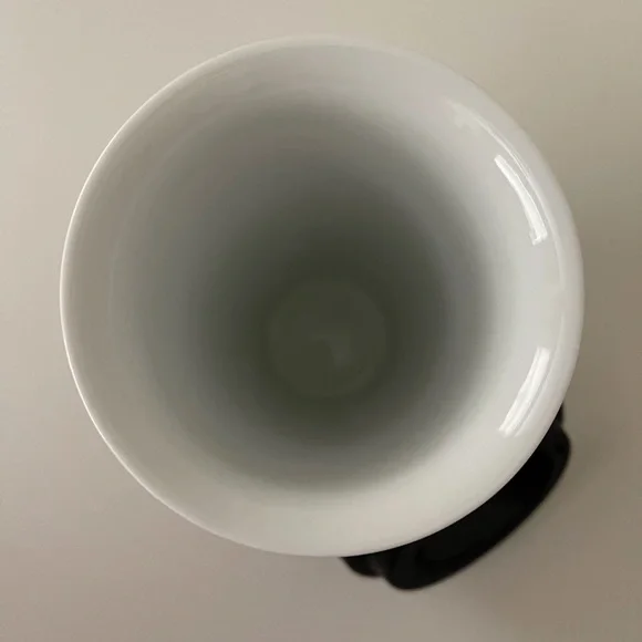 Black and White Artsy Double Walled Ceramic Porcelain Travel Mug - Picture 10 of 16